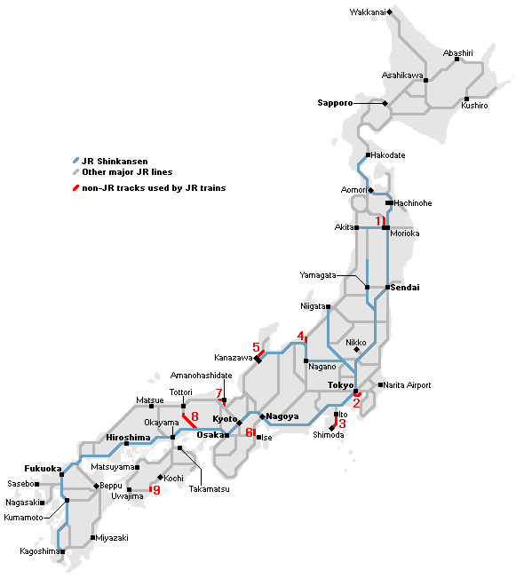 JR trains on non-JR tracks