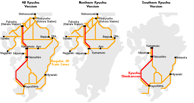 Kyushu Train Map