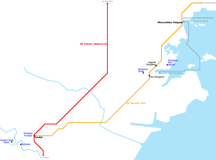 Narita Air & Bus To Matsushima And Sendai