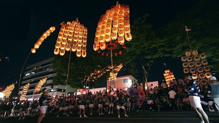 Akita Kanto Festival 2018 Akita Kanto Festival In Japan Stock Photo