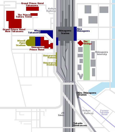 Shinagawa Train Station Map