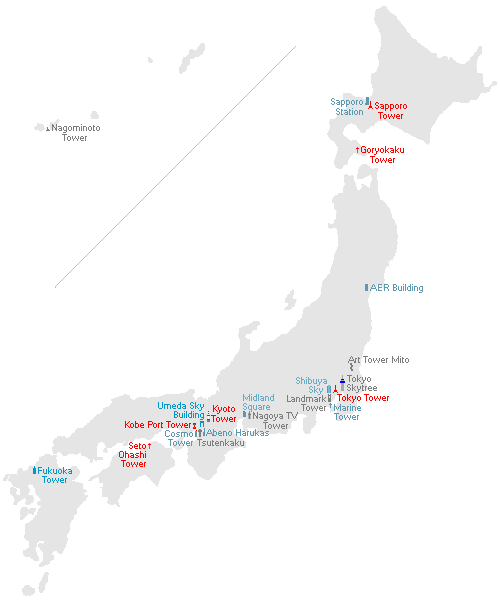 Towers and Observation Decks in Japan