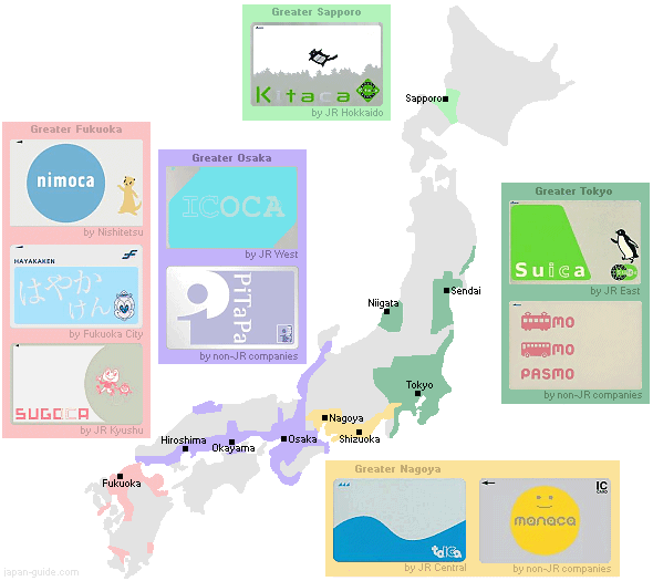 Prepaid IC Cards in Japan: Suica, Pasmo, Icoca
