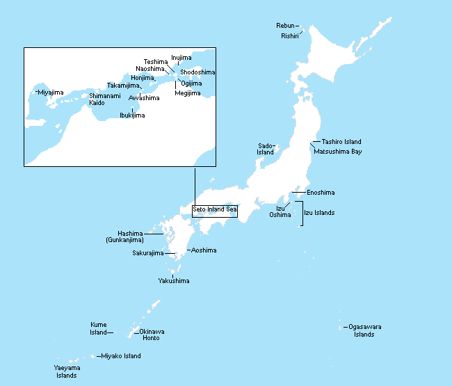 Island Of Japan Map Islands in Japan